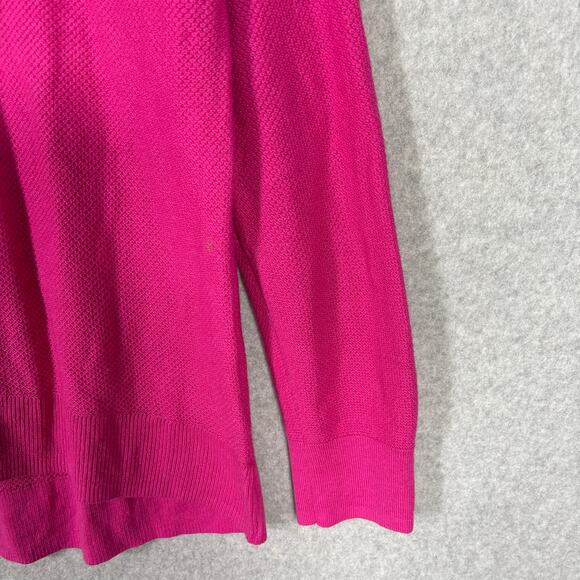 Gap Sweater Womens Large Pink Waffle Textured Preppy Classic Casual Basic Career - Picture 5 of 12
